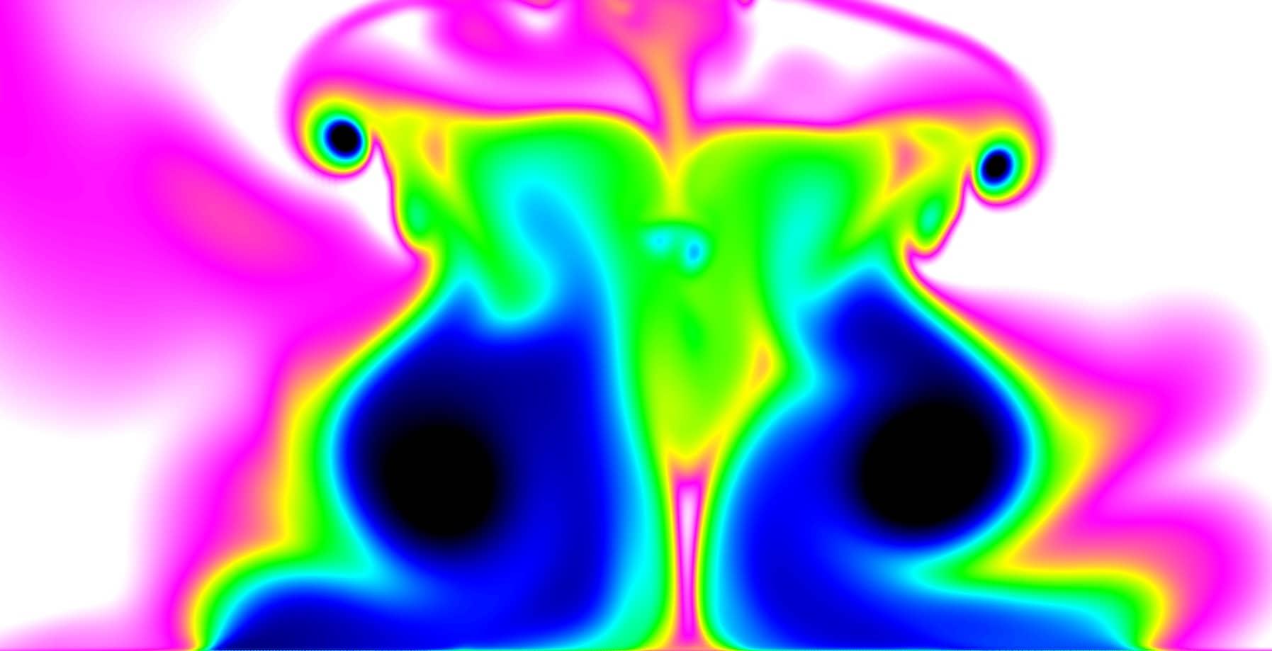 The total pressure coefficient obtained through CFD simulation