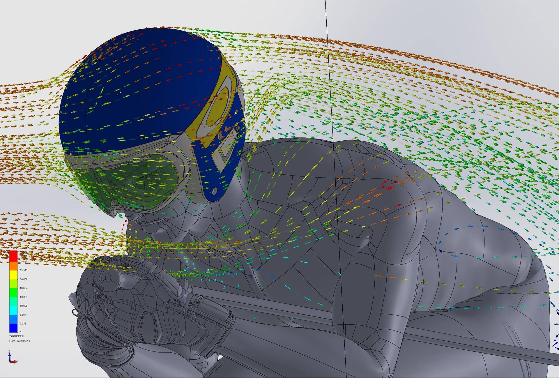 Aerodynamic Analysis of Lindsey Vonn in Tucked Position