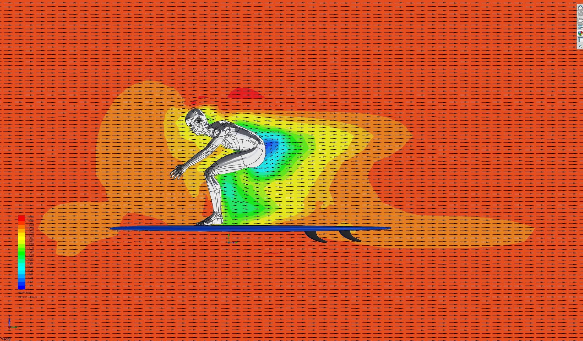 Velocity map of a longitudinal section through Ian Walsh - image by Falcon Pursuit