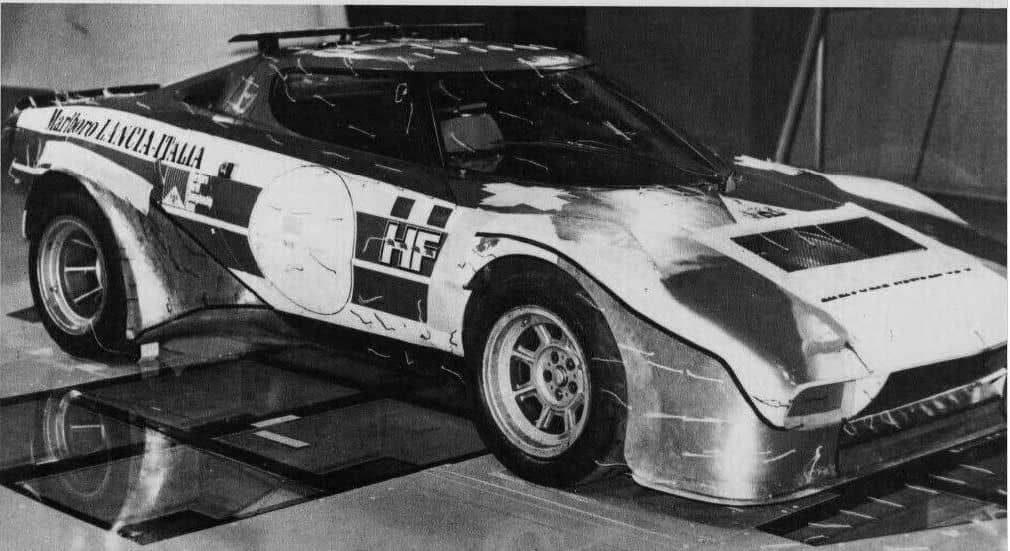 The Lancia Stratos prototype in the Pininfarina Wind Tunnel - Image credit: Lancia